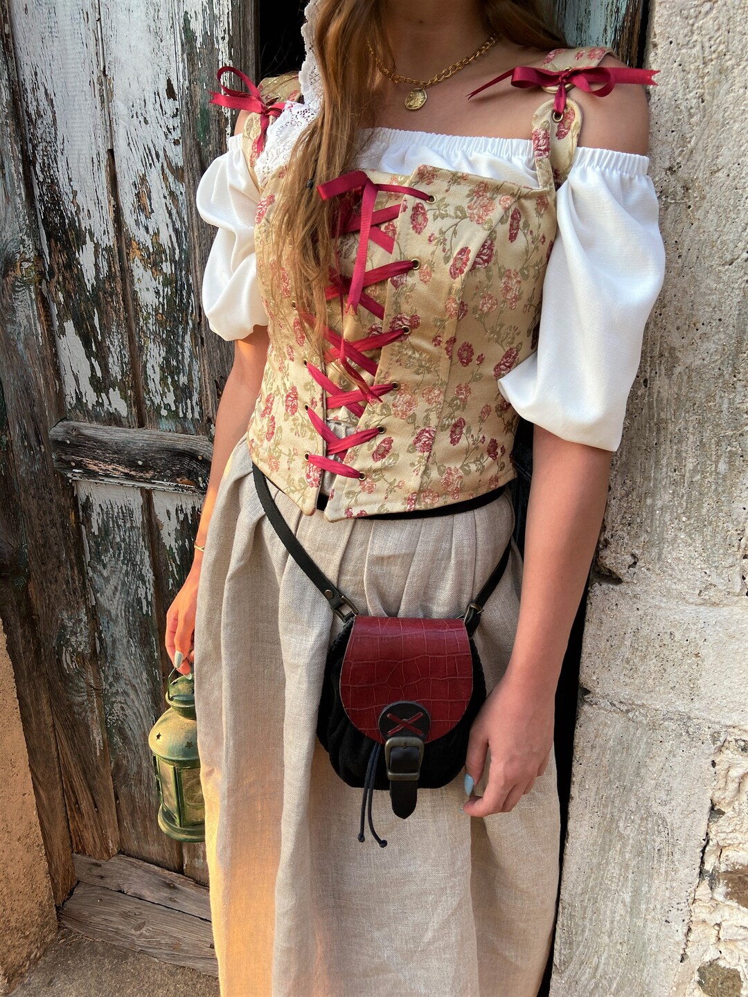 Mieder Renaissance Rotes Florales Renaissance Korsett Mieder: Bauern Top nach Maß - Etsy ...