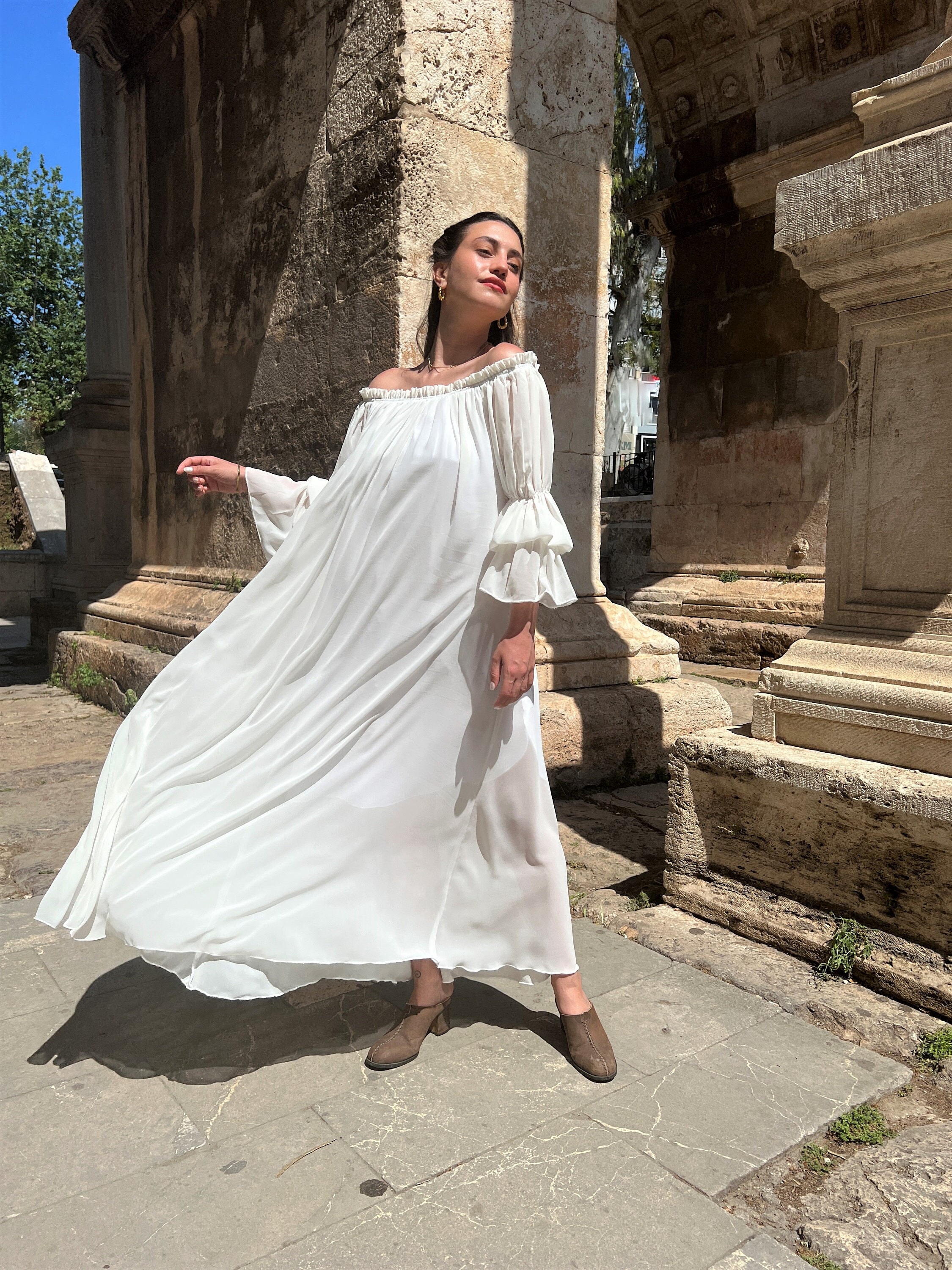 Chiffon Vintage Nightgown - Etsy Chiffon Vintage Nightgown - Etsy