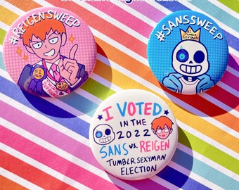 Tumblr Sexyman 2022 Election Buttons #SANSSWEEP September 8th