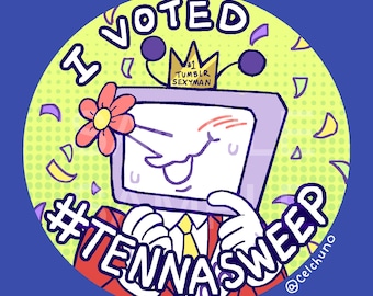 Deltarune Tenna vs. Senshi #TENNASWEEP  Tumblr Sexyman 2026 Buttons