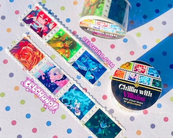 TWST Chillin' With Villains Housewarden Stamp Washi Tape with Riddle Leona Azul Kalim Vil Idia Malleus