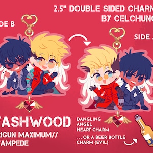 Trigun Vashwood 3&quot; Angel Heart Charm