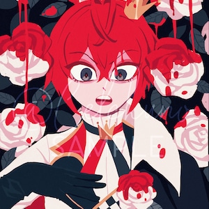 Riddle Rosehearts TWST Print Twisted Wonderland Gift