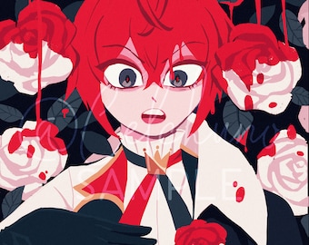 Riddle Rosehearts TWST Print Twisted Wonderland Gift
