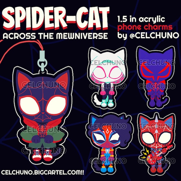 Spider-Cat: Across the Mewniverse Phone Charms