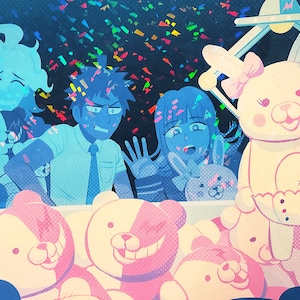 Impresión de máquina de grúa Komahinanami DANGANRONPA 2 HOLOGRÁFICA