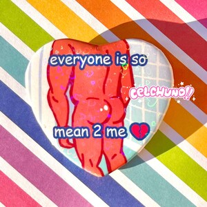 Silly Holographic Button Collection Pass the Yaoi + Let's Take Ibuprofen Old Man Yaoi everyone is so mean to me Whistle Funny Gift Everyone is so mean