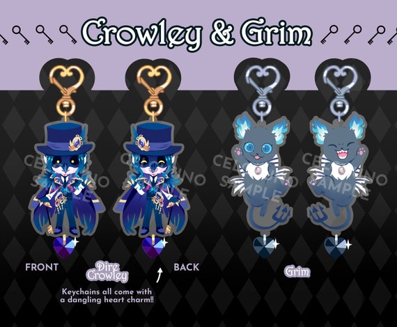 TWISTED WONDERLAND Heart Jewel Glitter Epoxy Acrylic Charms Twst