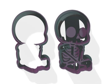 Skeleton Halloween Cookie Cutter also Clay or Fondant
