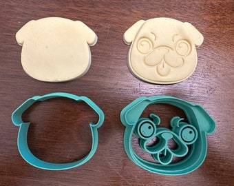 Pug Cookie Cutter also Clay or Fondant