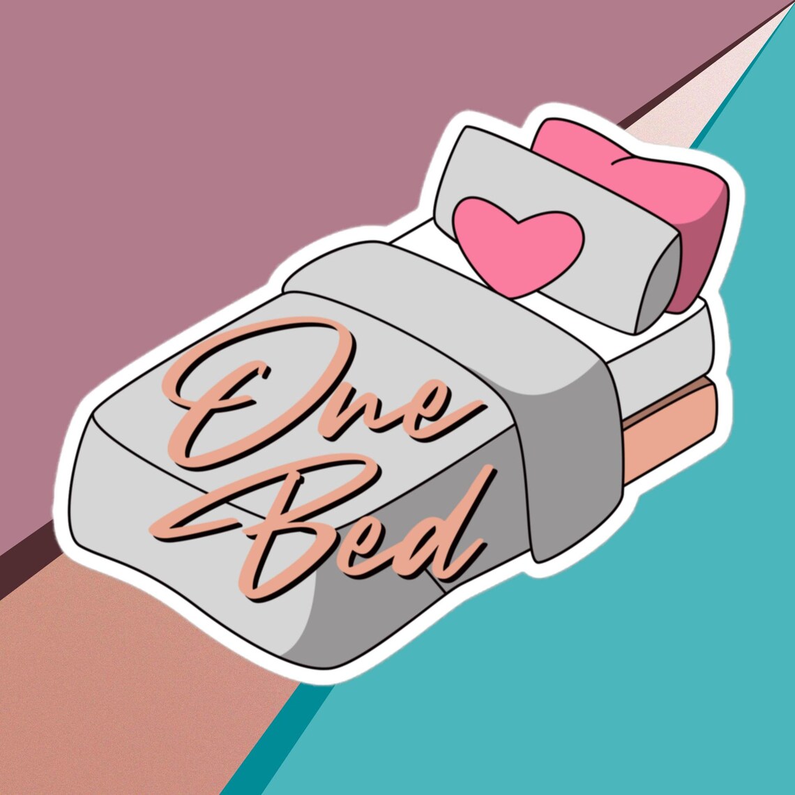 One Bed One Bed Sticker Book Trope Book Trope Sticker Etsy New Zealand