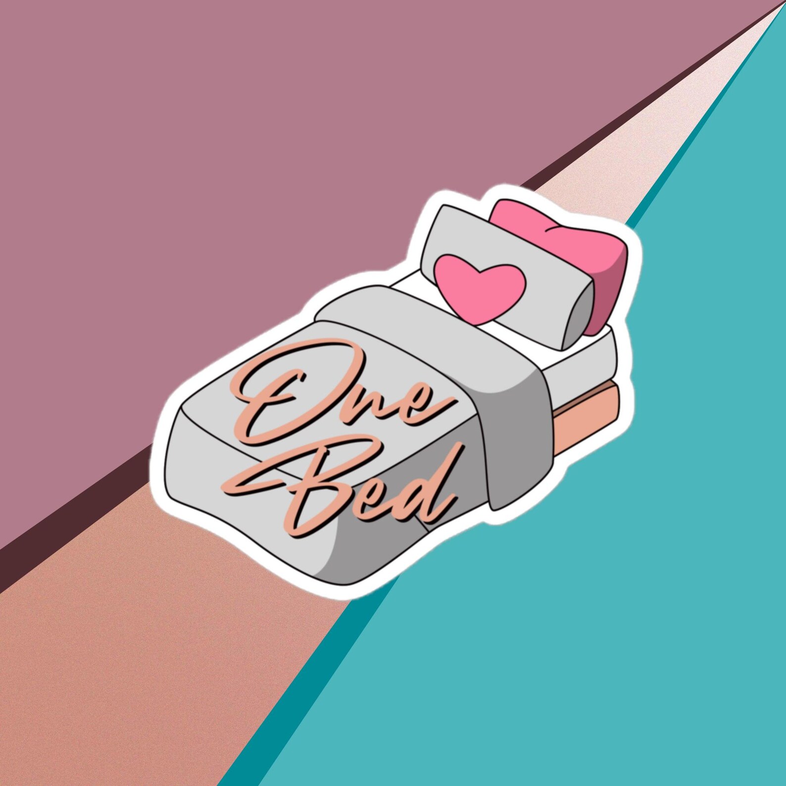 One Bed One Bed Sticker Book Trope Book Trope Sticker Etsy