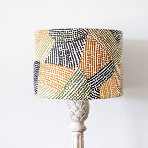Handcrafted Modern Geometric Lampshade – Unique Fabric Lamp Shade for Living Room, Bedroom, Nursery or Office Decor