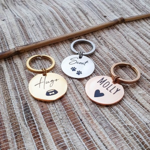 Custom Round Pet Tag, Personalized Dog ID Tag, Pet Jewelry, Gift For Dog