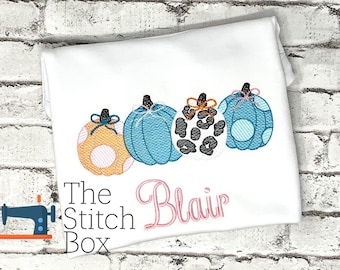 Personalized Embroidered Pumpkin Shirt: Girls Fall Outfit