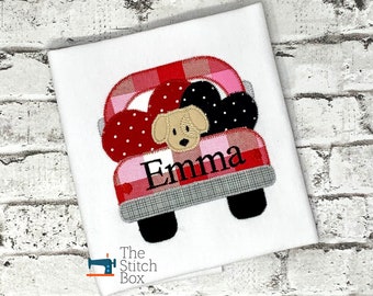 Girls Puppy Dog Valentine Shirt, Personalized Valentine's Day Shirt, Girls Puppy Love Shirt, Personalized Valentine's Day Shirt,