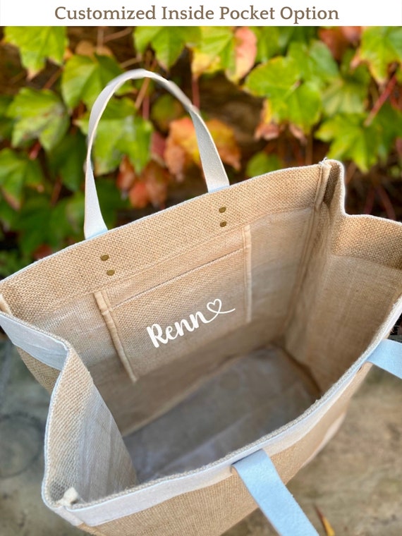 Bookish Burlap Bag Jute Tote Bag Beach Bag Market Bag Custom Design Personalized Gift Oversized Book Lover Gift Bookstagram Etsy