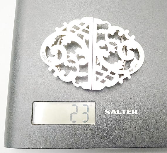 Antique Edwardian solid silver nurse's buckle, Al… - image 6