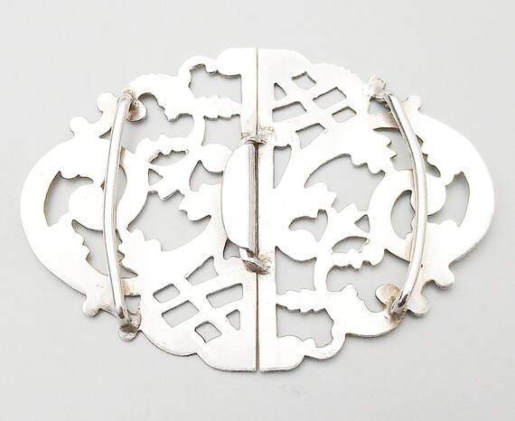 Antique Edwardian solid silver nurse's buckle, Al… - image 2