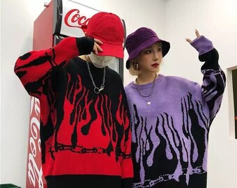 flame knit sweater