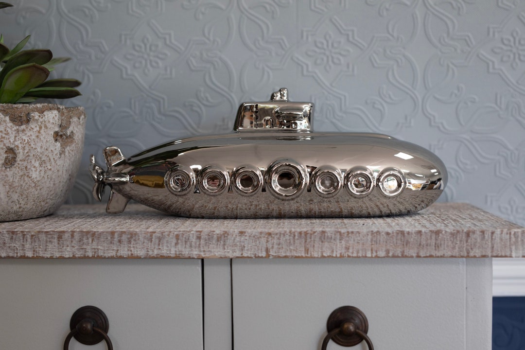 Submarine Coin Rack Submarine Silver Mirrored Moneybox | Piggy Bank - Etsy