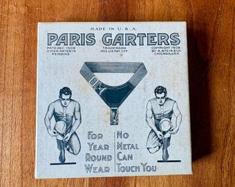 Vintage Paris Garters - Empty Product Box from 1908