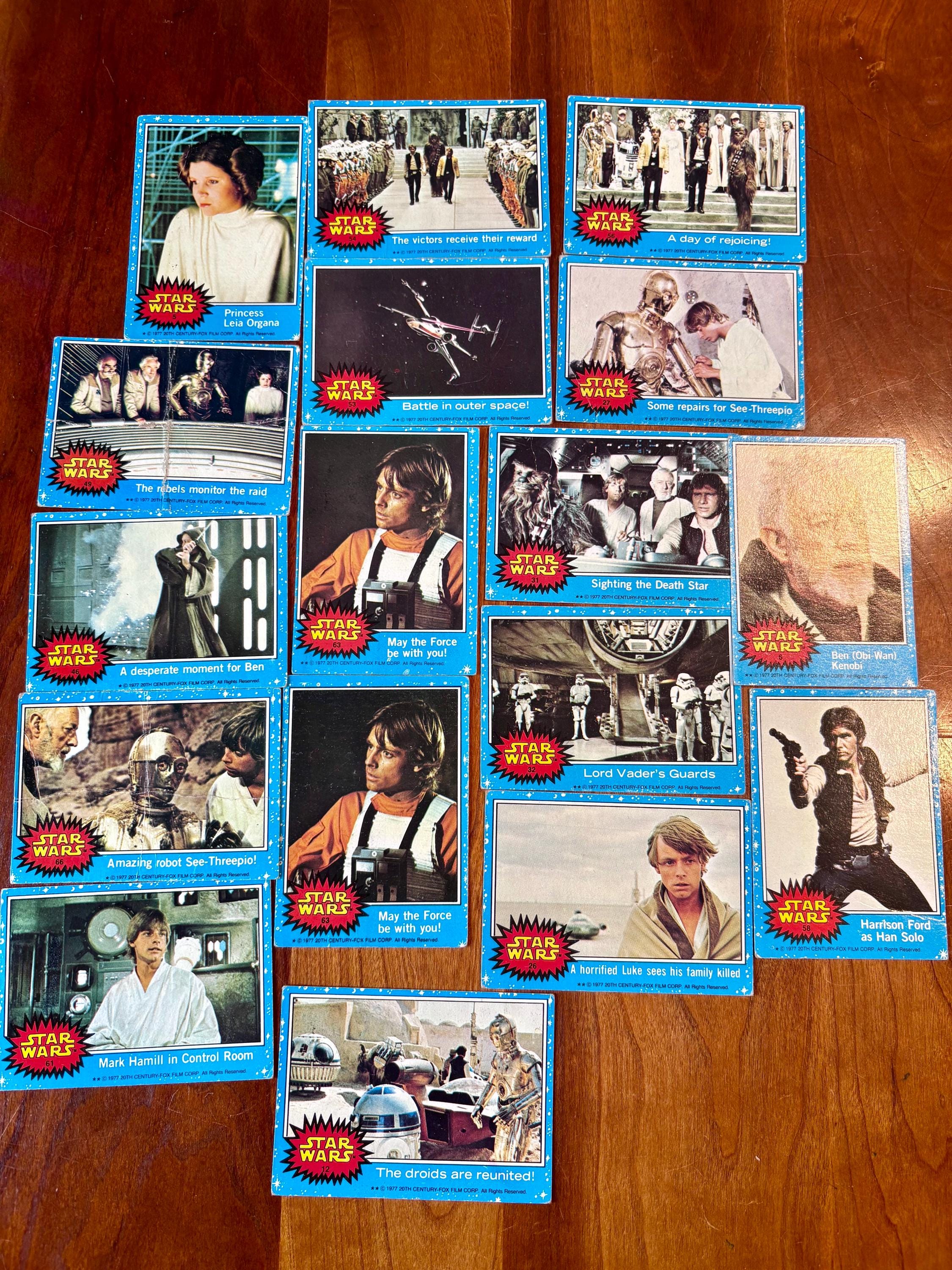 Vintage 1977 Star Wars Top Series Cards - Lot of 48. - Etsy