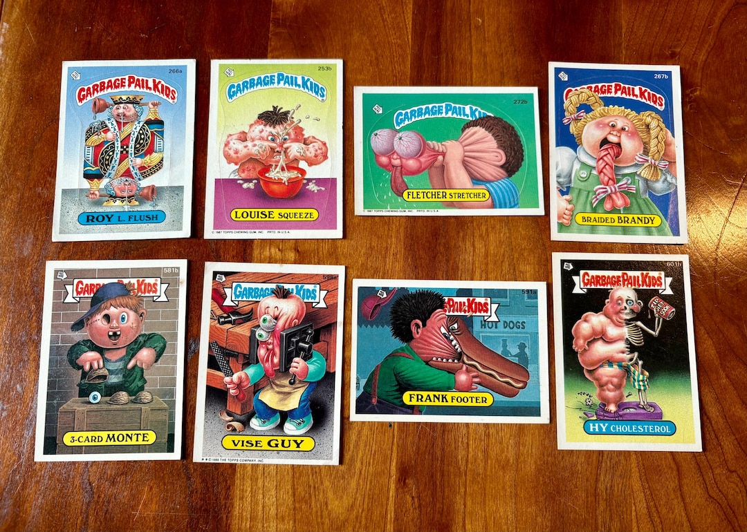 Garbage Pail Kids Sticker Cards - Lot of 8 - Etsy