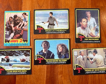 Jaws II Trading Cards from 1978 - Lot of 6