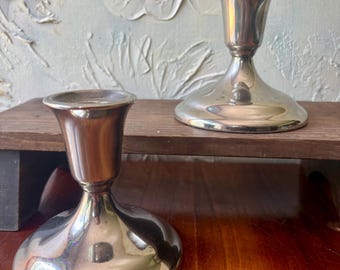 Vintage Silver Plated Console Candlestick Holders by Wm.A Rogers
