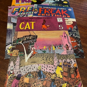 Freak Brothers Vintage Comic Books by Gilbert Shelton - Rip Off Press - 1980s Underground Comics