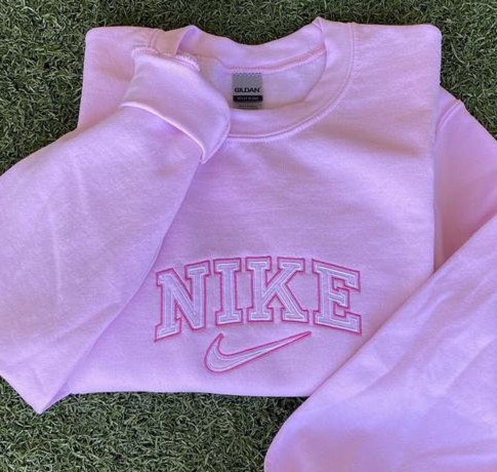 Nike embroidered sweatshirt vintage Clearance