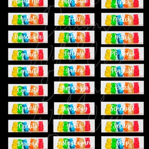 40 Gummie Bears Twitch Panel | Streamer | Twitch | Streaming Assets | Discord