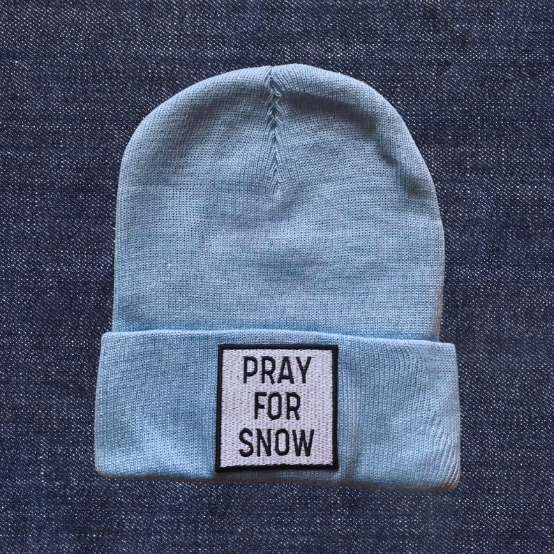 Pray for Snow Beanie - Etsy