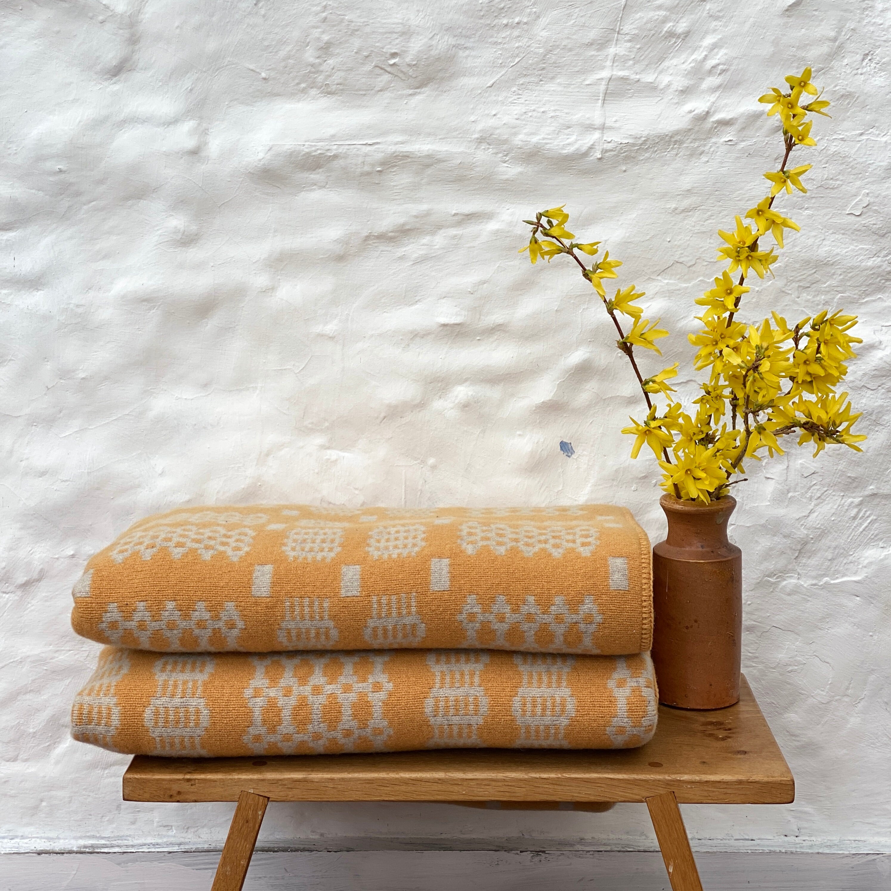 Woollen 'Heulwen/Sunshine' Blanket Welsh Caernarfon Etsy