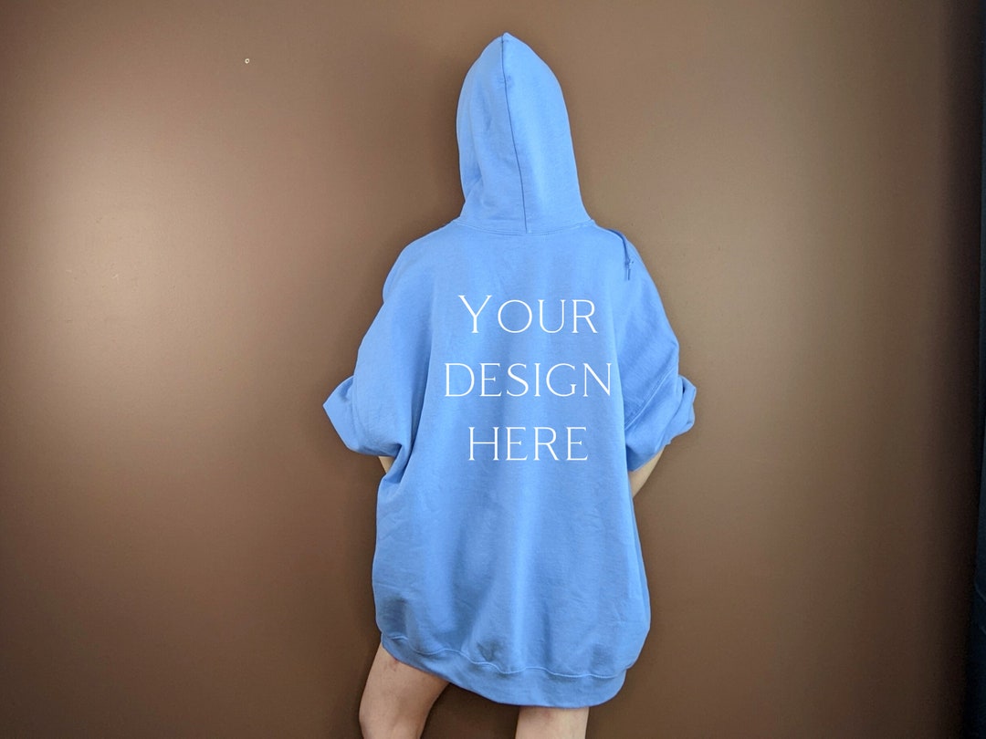 Carolina Blue Hoodie Mockup Hoodie Mockup Back Back of Etsy