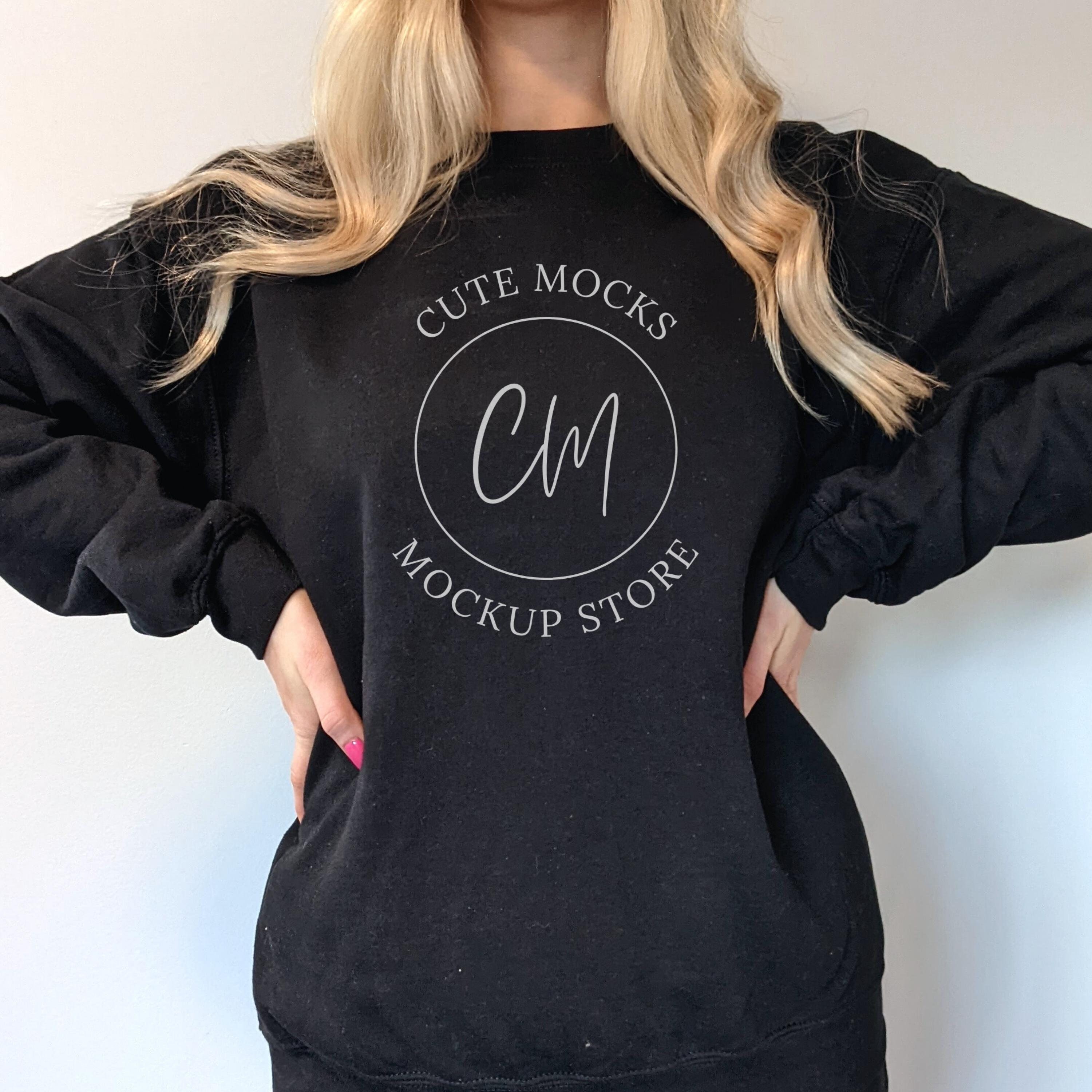 Gildan Black Sweatshirt Mockup Gildan 18000 Mockup Black - Etsy Norway