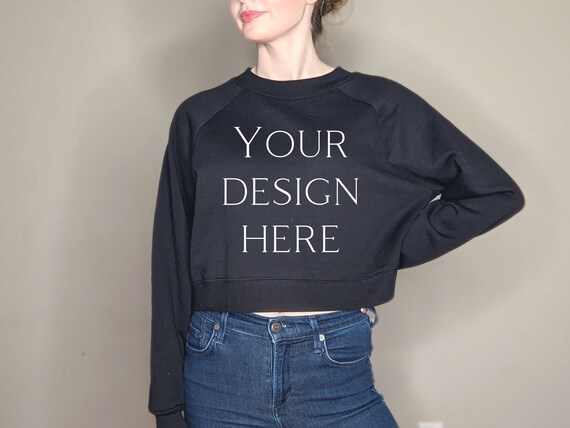 Bella Canvas 7505 Mockup Bellacanvas 7505 Crop Sweatshirt Mockup