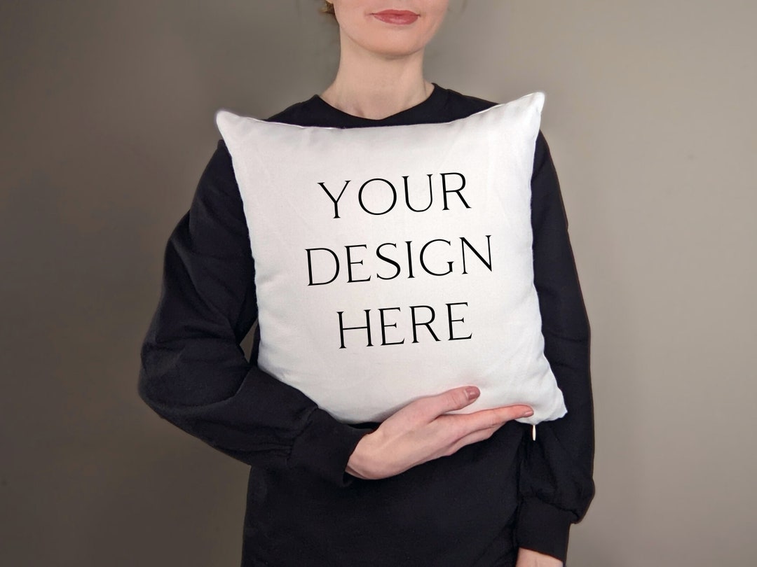 Printify Pillow Mockup 14x14 Square Pillow Mock Up White Etsy