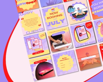 Canva Instagram Template | Fett, hell, Retro Instagram Posts