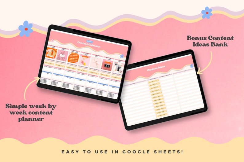 Content calendar template google sheets blog planner social media