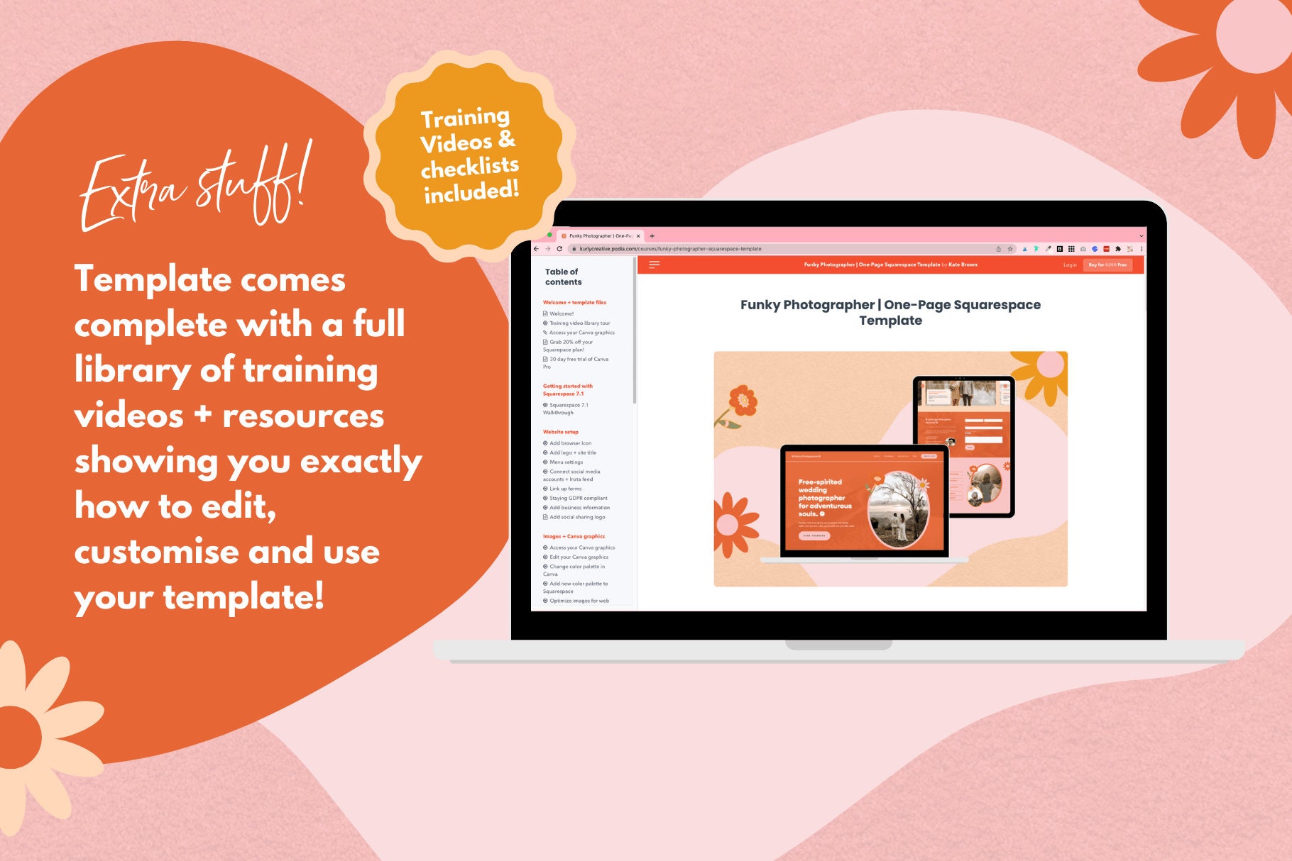 Squarespace Template Funky Photographer One Page Website Template 