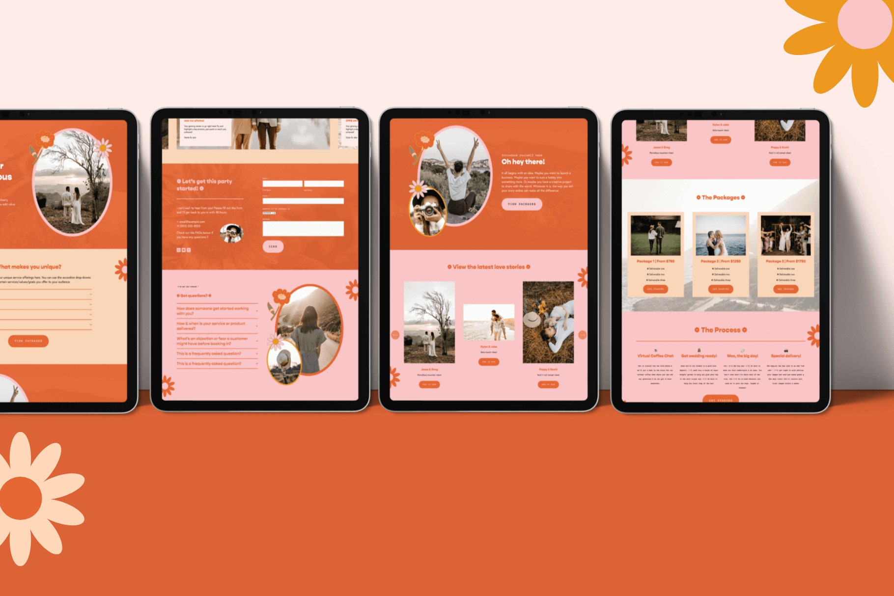 Squarespace Template Funky Photographer One Page Website Template 