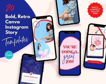 Fett Instagram Template | Canva Instagram Stories für Coaches, Blogger, Fotografen