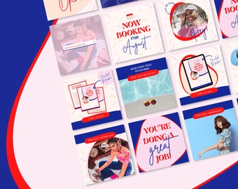 Fett Instagram Template | Canva Instagram Posts für Coaches, Blogger, Fotografen
