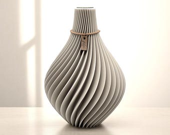 Filsi Home | Vaso stampato in 3D Nuvia | sostenibile | rispettoso dell'ambiente | impermeabile | solchi profondi | aspetto unico | Fatto in Germania
