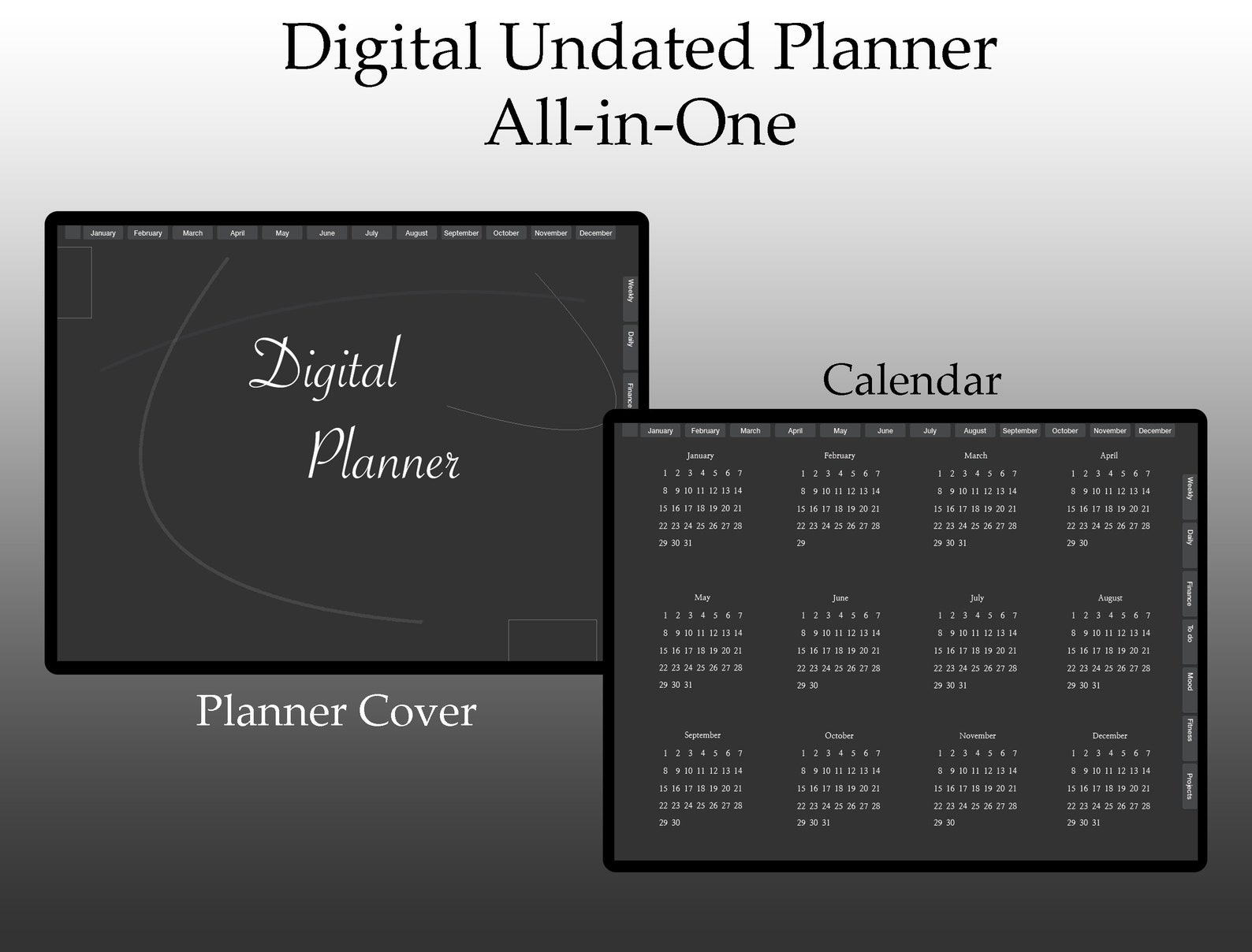 Goodnotes Template Goodnotes Planner Monthly Digital Planner Etsy