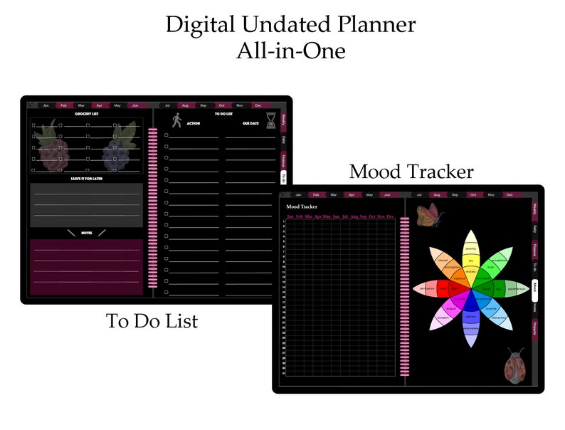 Goodnotes Template Goodnotes Planner Monthly Digital Planner Etsy