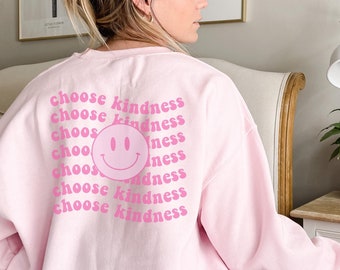kindness sweatshirt | sweatshirt with words on back, trendy sweatshirt for women, trendy clothes women, oversized sweatshirt, aesthetic