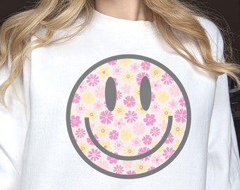 flower power crewneck | trendy women's sweatshirt, aesthetic crewneck sweatshirt, trendy hoody, cute hoodies, trendy hoodie